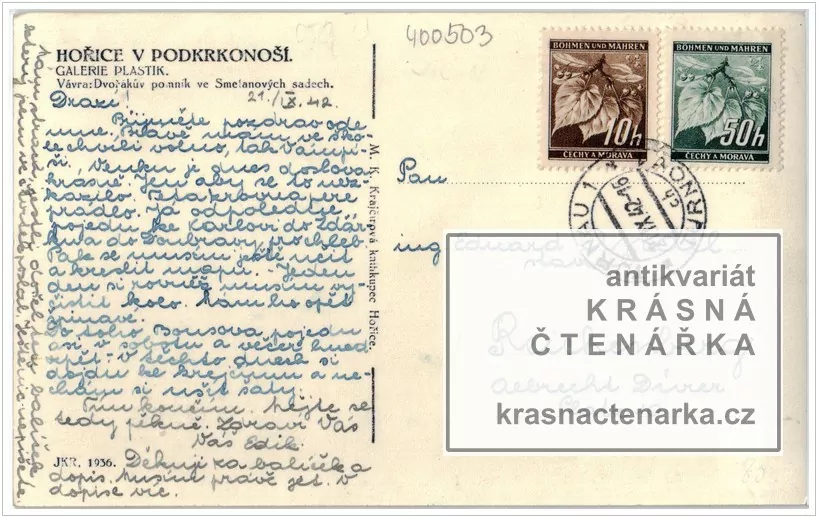 HOŘICE (Smetanovy sady, pomník Antonín Dvořák)