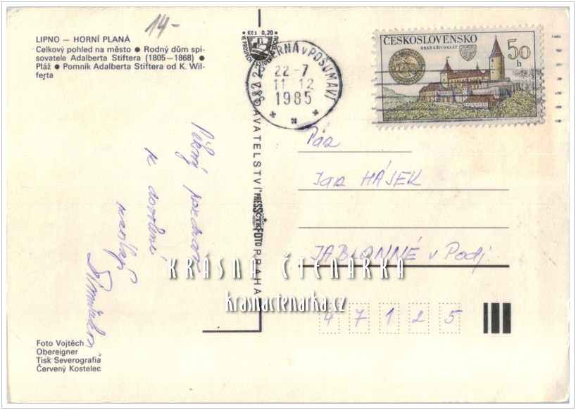 LIPNO NAD VLTAVOU - HORNÍ PLANÁ