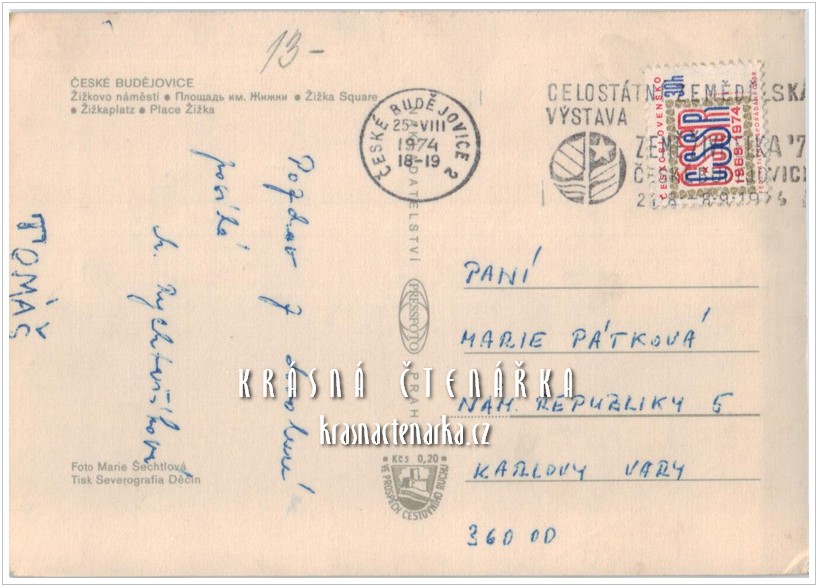 ČESKÉ BUDĚJOVICE, Žižkovo náměstí, nyní nám. Přemysla Otakara