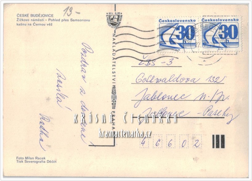 ČESKÉ BUDĚJOVICE, Žižkovo náměstí, nyní nám. Přemysla Otakara