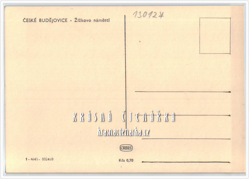 ČESKÉ BUDĚJOVICE, Žižkovo náměstí, nyní nám. Přemysla Otakara