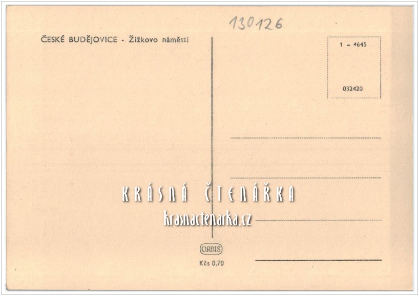 ČESKÉ BUDĚJOVICE, Žižkovo náměstí, nyní nám. Přemysla Otakara