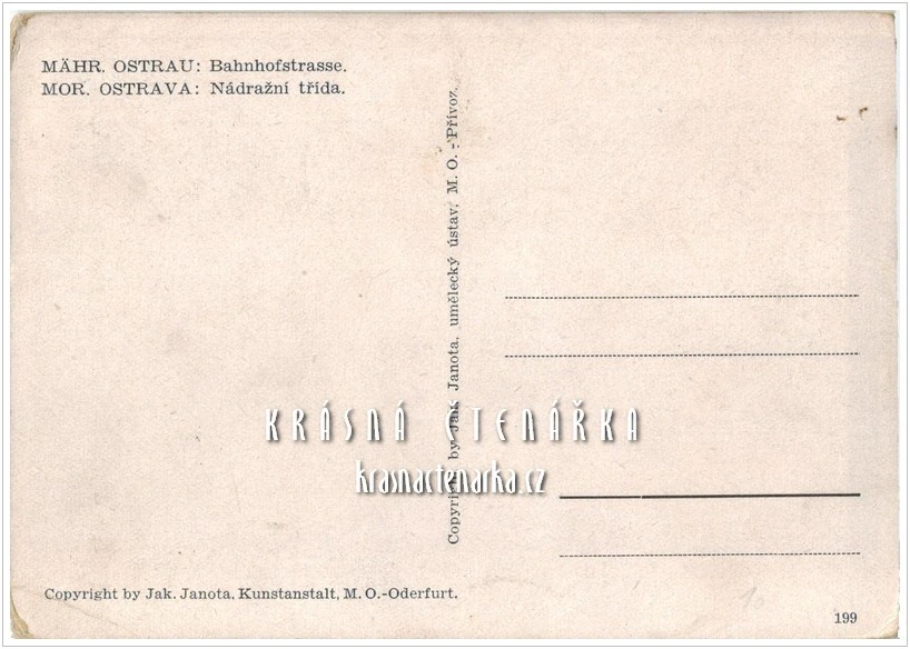 OSTRAVA na ilustrované pohlednici, Nádražní třída