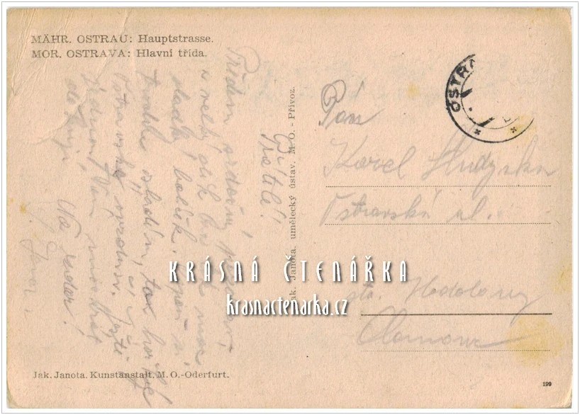OSTRAVA na ilustrované pohlednici, Hlavní třída