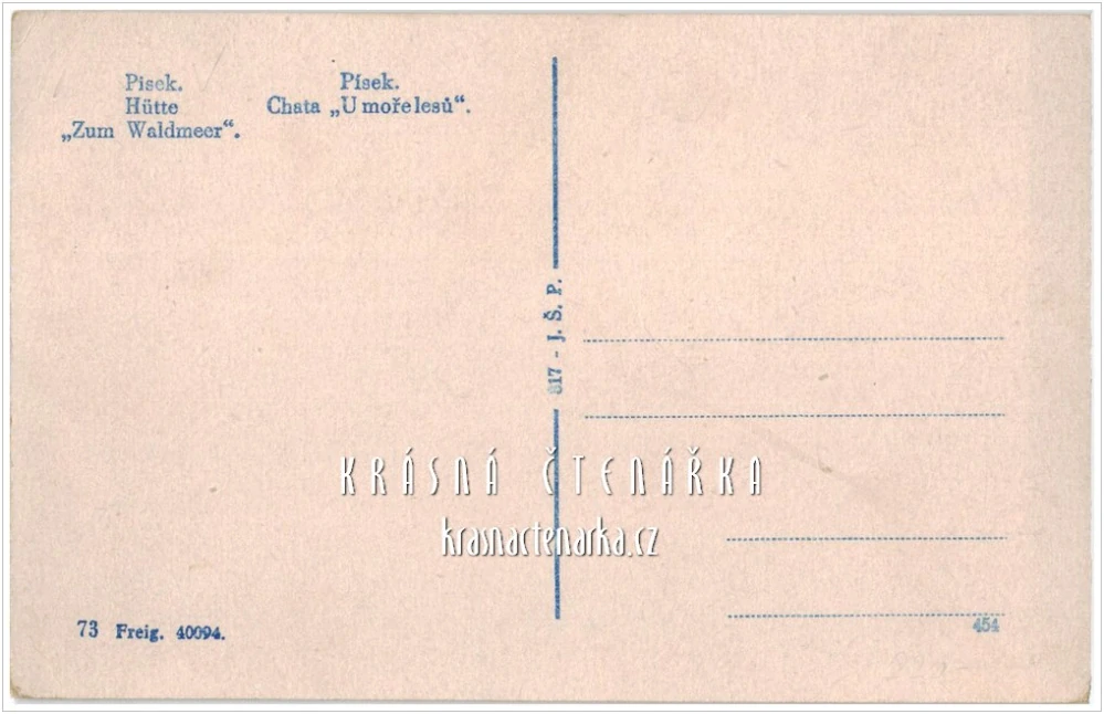 PÍSEK, Chata U Moře lesů, nyní chata Živec