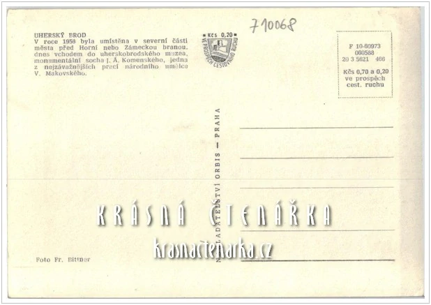 UHERSKÝ BROD, Pomník J. A. Komenského