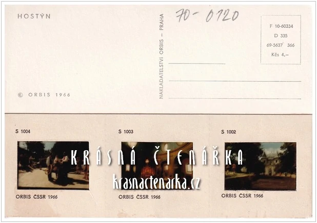 Poutní areál SVATÝ HOSTÝN, pohlednice s diapozitivy