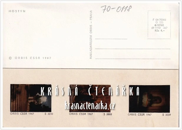 Poutní areál SVATÝ HOSTÝN, pohlednice s diapozitivy