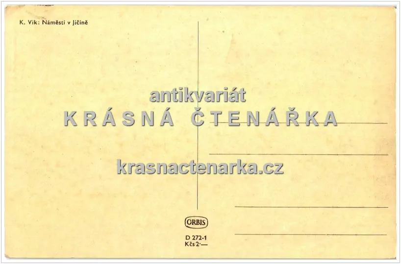 JIČÍN (náměstí na kresbě Karla Vika)