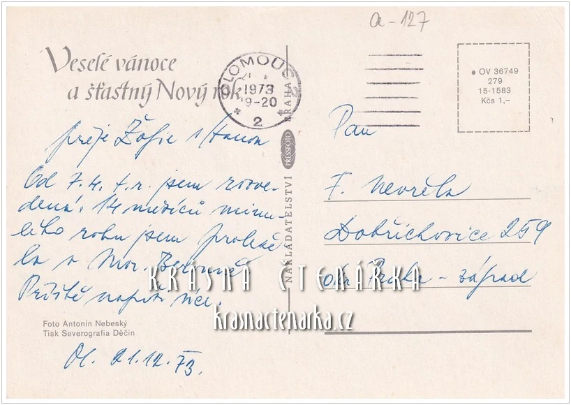 Přání VÁNOČNÍ či NOVOROČNÍ