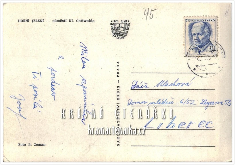 HORNÍ JELENÍ, Náměstí Komenského, býv, náměstí Kl. Gottwalda