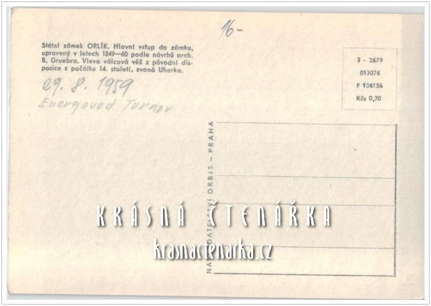 Zámek ORLÍK NAD VLTAVOU