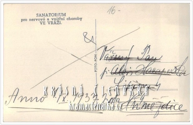 Zámek VRÁŽ, Sanatorium, nyní lázně