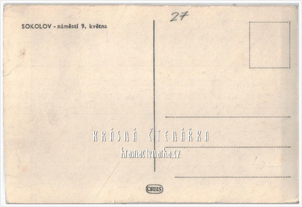 SOKOLOV, Náměstí 9. května, nyní Staré náměstí ... i s vozidly