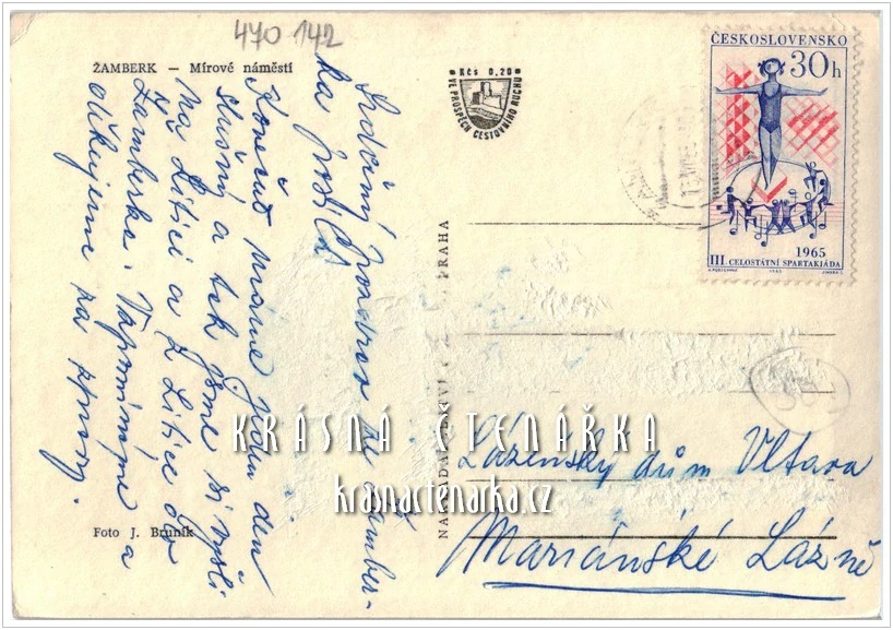 ŽAMBERK, Náměstí i s autobusem