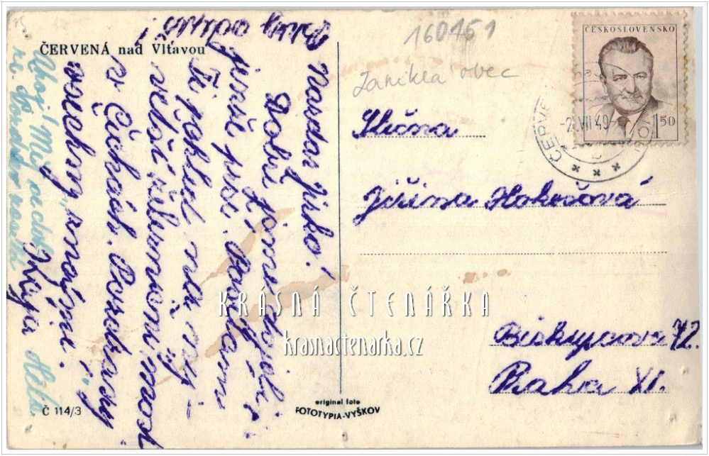ČERVENÁ NAD VLTAVOU a železniční most