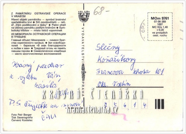 PAMÁTNÍK OSTRAVSKÉ OPERACE V HRABYNI