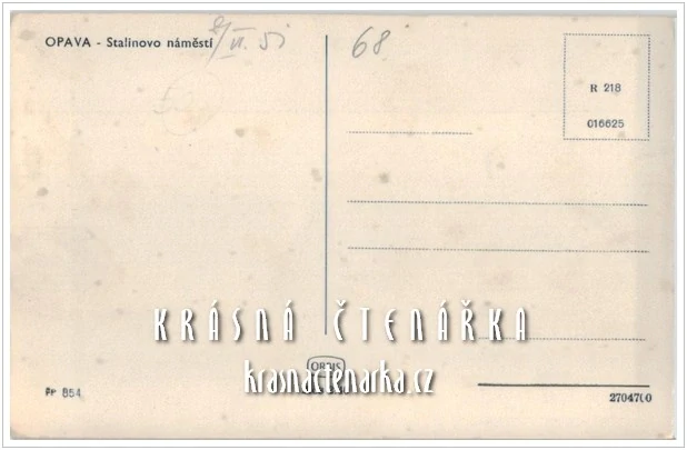 OPAVA, Stalinovo náměstí i s pomníkem