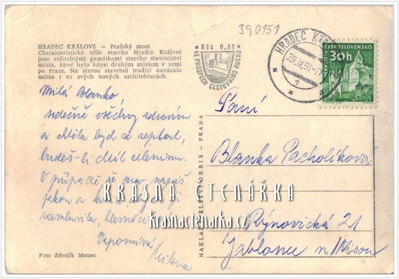 HRADEC KRÁLOVÉ, Pražský most i s trolejbusem