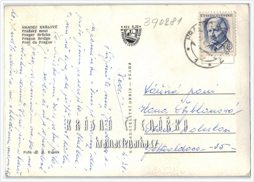 HRADEC KRÁLOVÉ, Pražský most i s trolejbusem