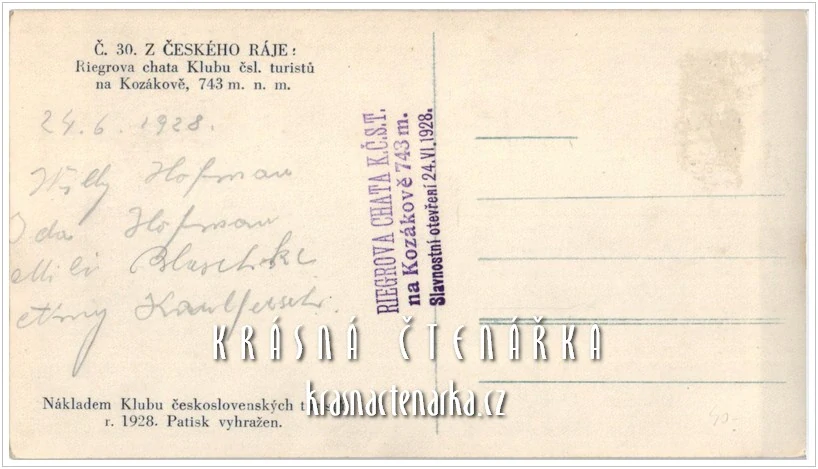 KOZÁKOV, Riegrova chata