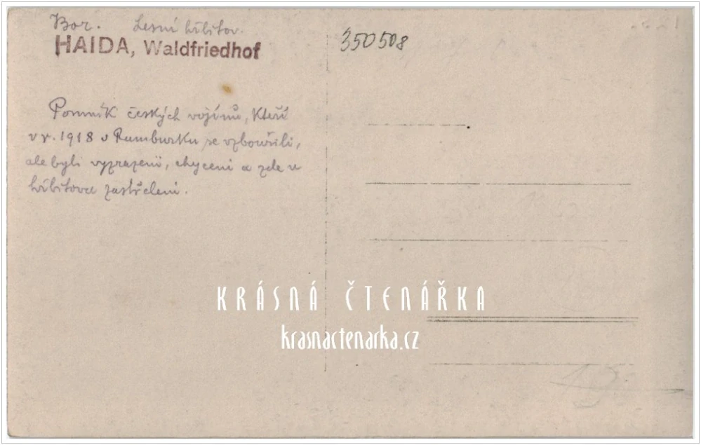 NOVÝ BOR, Lesní hřbitov