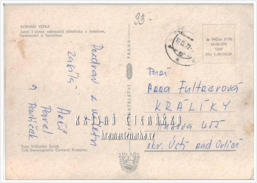 KRUPKA - KOMÁŘÍ VÍŽKA a také Komáří Hůrka