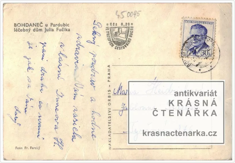 LÁZNĚ BOHDANEČ, Pavilon Jubilejní, býv. dům Julia Fučíka