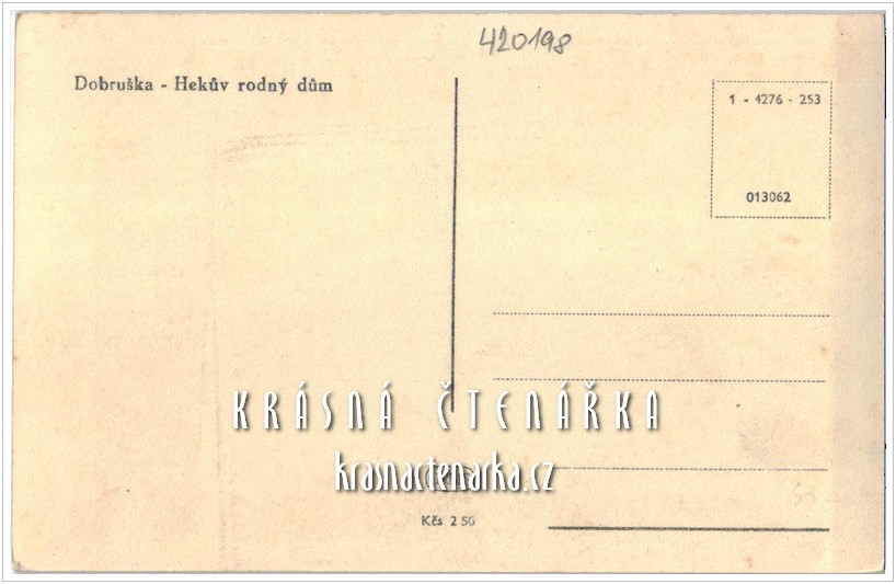 DOBRUŠKA, Novoměstská ulice s domkem F. L. Heka či Věka