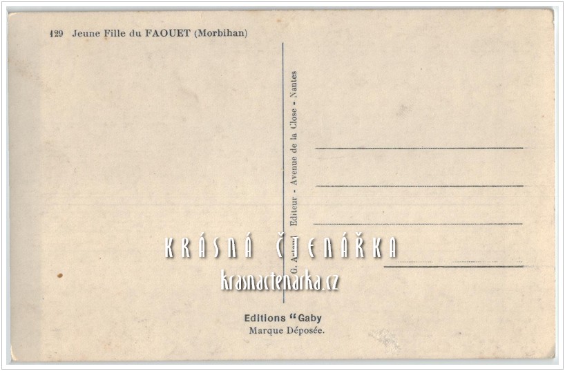 DÁMA / ŽENA v kroji francouzském (Morbihan)