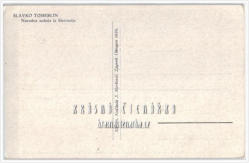 DÁMA / ŽENA v kroji chorvatském (il. Tomerlin Slavko)