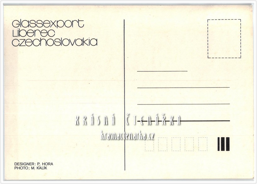 REKLAMNÍ pohlednice: GLASSEXPORT LIBEREC 