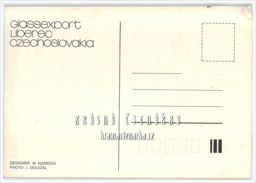 REKLAMNÍ pohlednice: GLASSEXPORT LIBEREC 