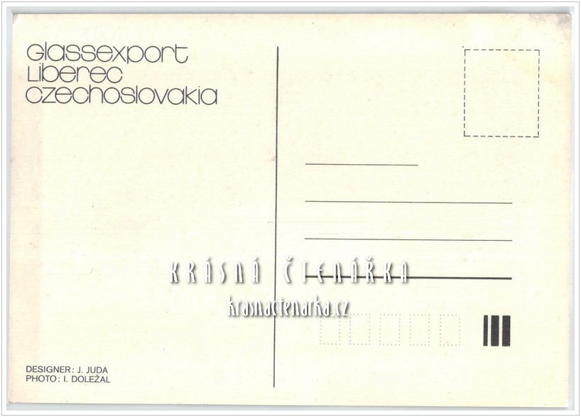 REKLAMNÍ pohlednice: GLASSEXPORT LIBEREC 