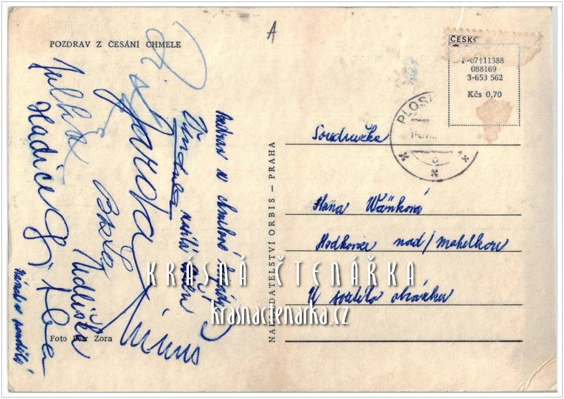 POZDRAV Z ČESÁNÍ CHMELE a Z CHMELOVÉ BRIGÁDY