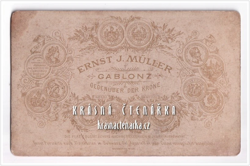 Fotografická vizitka: DŽENTLMEN (Atelier Ernst J. Müller, Jablonec)