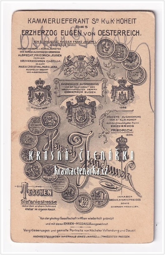 Fotografická vizitka: DŽENTLMEN (Atelier Heinrich Jandaurek, Děčín)