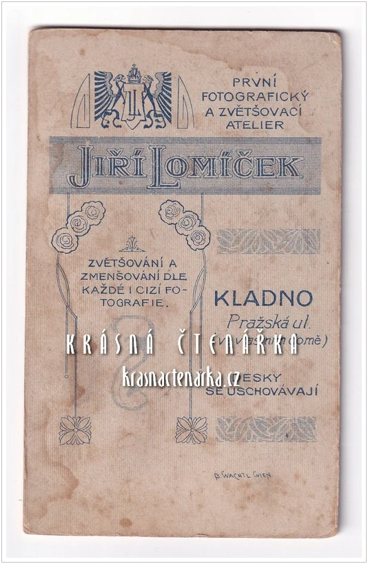 Fotografická vizitka: DŽENTLMEN (Atelier Jiří Lomíček, Kladno)