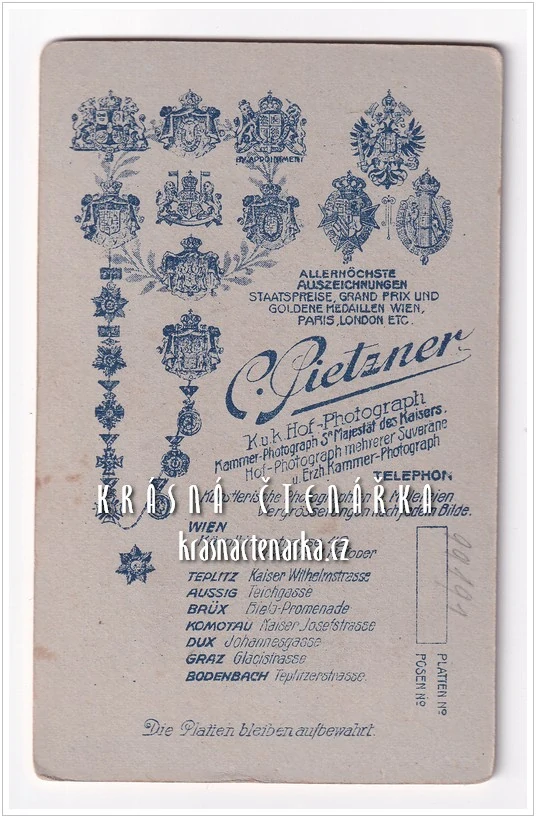 Fotografická vizitka: DŽENTLMEN s vousem (Atelier Carl Pietzner, Teplice)