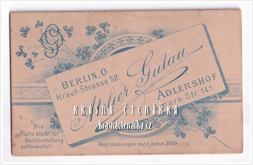 Fotografická vizitka: DŽENTLMEN (Atelier Gutau, Berlin)