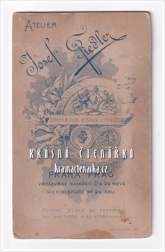 Fotografická vizitka: DŽENTLMEN (Atelier Josef Fiedler, Praha)