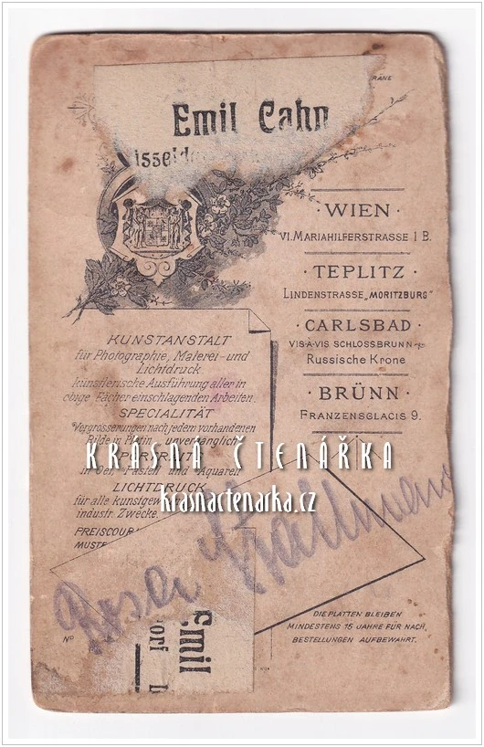 Fotografická vizitka: BATOLÁTKO (Atelier Carl Pietzner, Teplice)