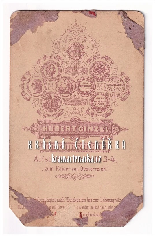Fotografická vizitka: MALÝ CHLAPEC (Atelier Hubert Ginzel, Liberec)