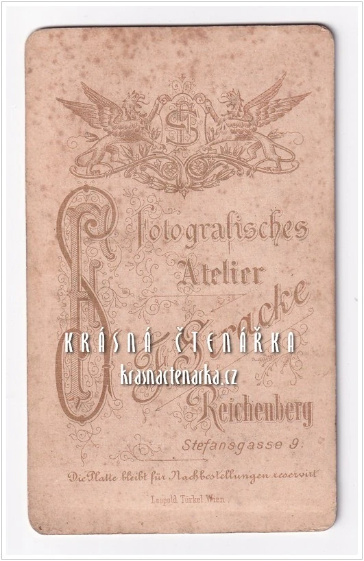 Fotografická vizitka: DŽENTLMEN (Atelier F. Stracke, Liberec)