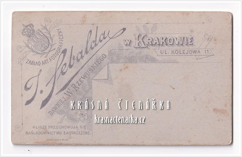 Fotografická vizitka: DŽENTLMEN (Atelier J. Sebald, Kraków)