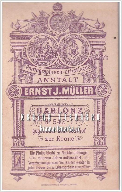 Fotografická vizitka: DŽENTLMEN (Atelier Ernst J. Müller, Jablonec)