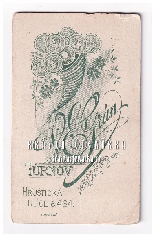 Fotografická vizitka: DŽENTLMEN (Atelier V. E. Gran, Turnov)