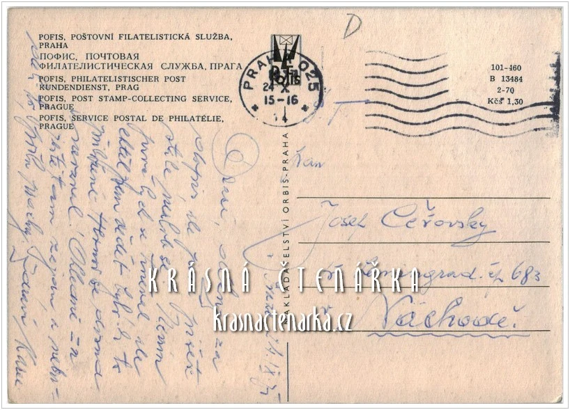 POŠTOVNÍ ZNÁMKY na pohlednicích