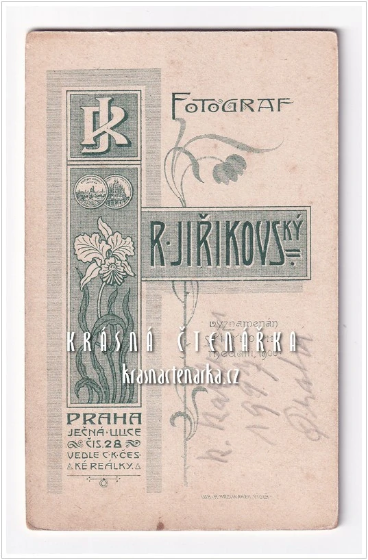 Fotografická vizitka: DŽENTLMEN (Atelier R. Jiříkovský, Praha)