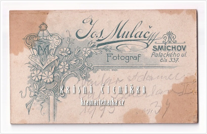 Fotografická vizitka: DŽENTLMEN (Atelier Josef Mulač, Praha)